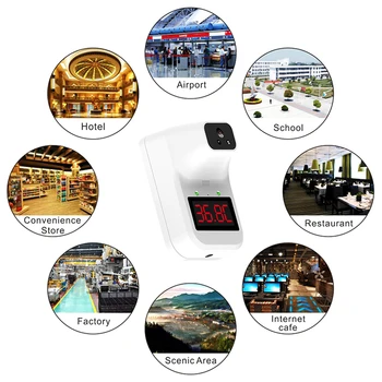 

Wall Mounted Non-contact Infrared Thermometer Digital K3 Pro Forehead Hand Temperature Sensor Laser Gun