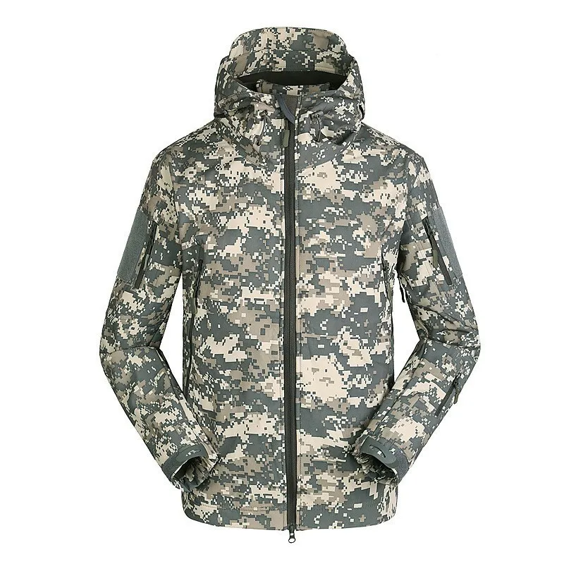 Военная тактическая куртка мужская скрывающая кожа акулы, флисовая куртка V5 водонепроницаемое пальто камуфляжная с капюшоном армейская камуфляжная одежда дропшиппинг