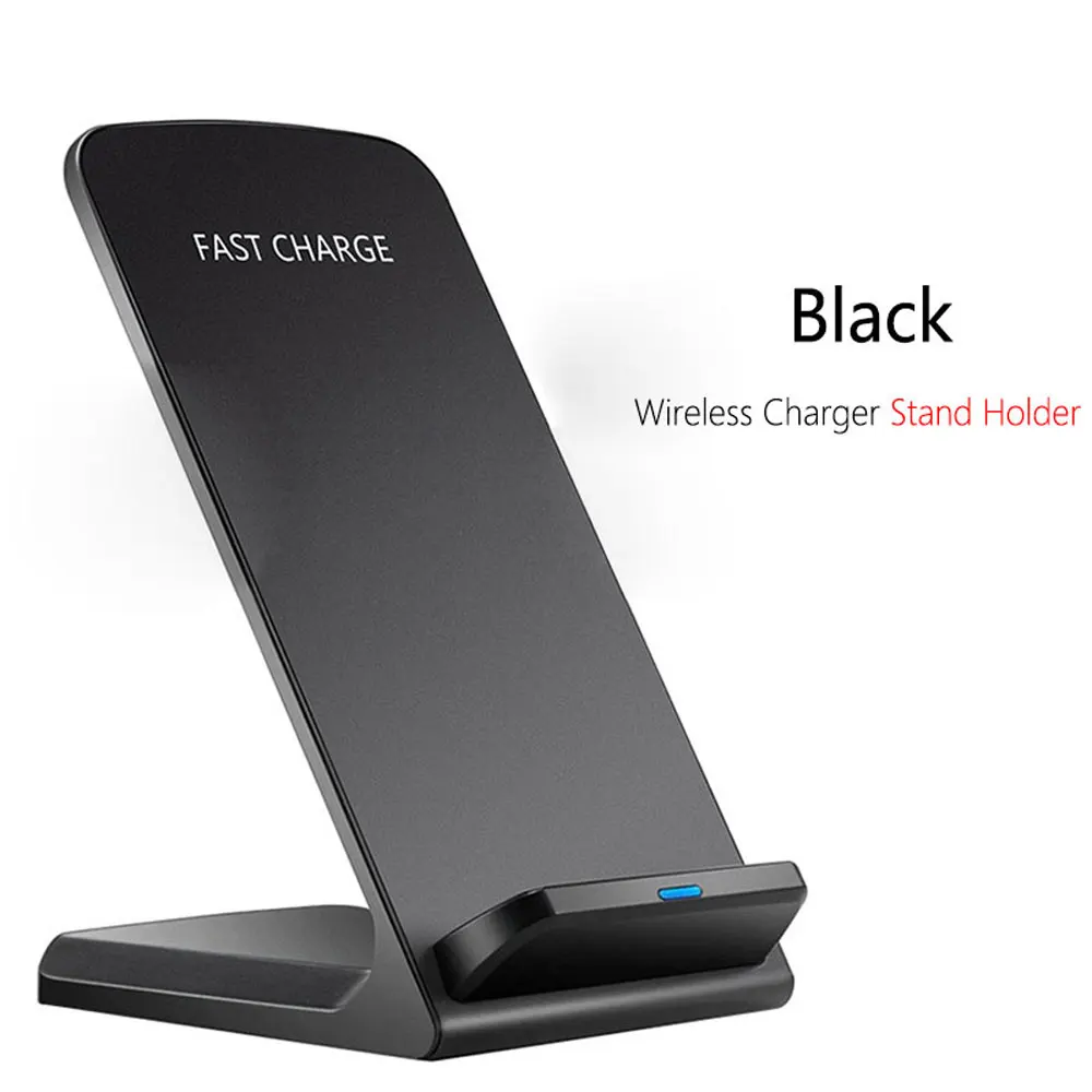 Лучшее qi Беспроводное зарядное устройство для iphone 11 pro max xs x xr 10 Вт qi Беспроводная настольная подставка Зарядка для samsung note10+ s10 s9 s8 mi 9 - Цвет: Black
