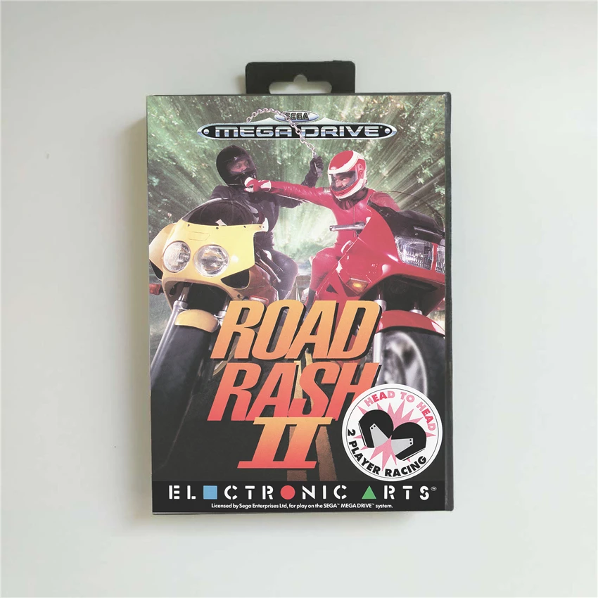 

Road Rash II 2 - EUR Cover With Retail Box 16 Bit MD Game Card for Megadrive Genesis Video Game Console