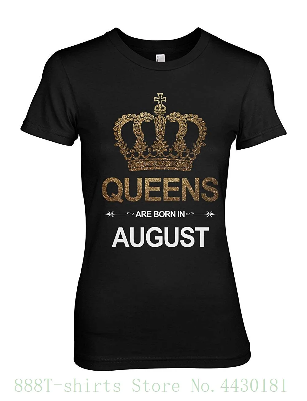 Для женщин футболка Queens рождаются в августе подарок на день рождения годовщину