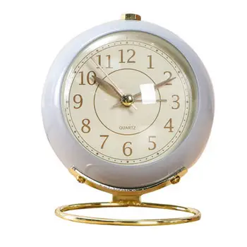 

Retro Metal Alarm Clock with Snooze and Light Bedroom Traditional Alarm Clock New Reloj Digital De Mesa Alarm Clock Metal HH50NZ