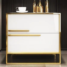 Белый черный Современный Железный литой золотой тумбочка кофе диван конец прикроватный столик мебель для дома постельный шкаф спальня