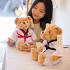 New cute teddy bear taekwondo bear cub doll couple children's small teddy plush doll valentine gift christmas gift soothing doll