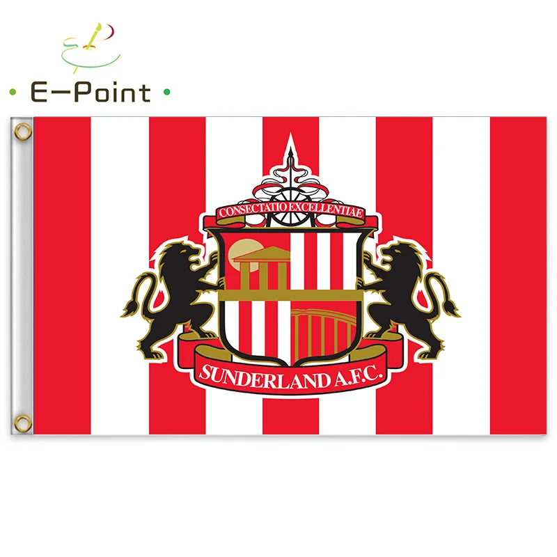 3ft x 5ft 3 x5ft Англия EPL футбольного клуба «Сандерленд баннер, флаг печати баннер, флаг из полиэстера Размеры 150*90 см