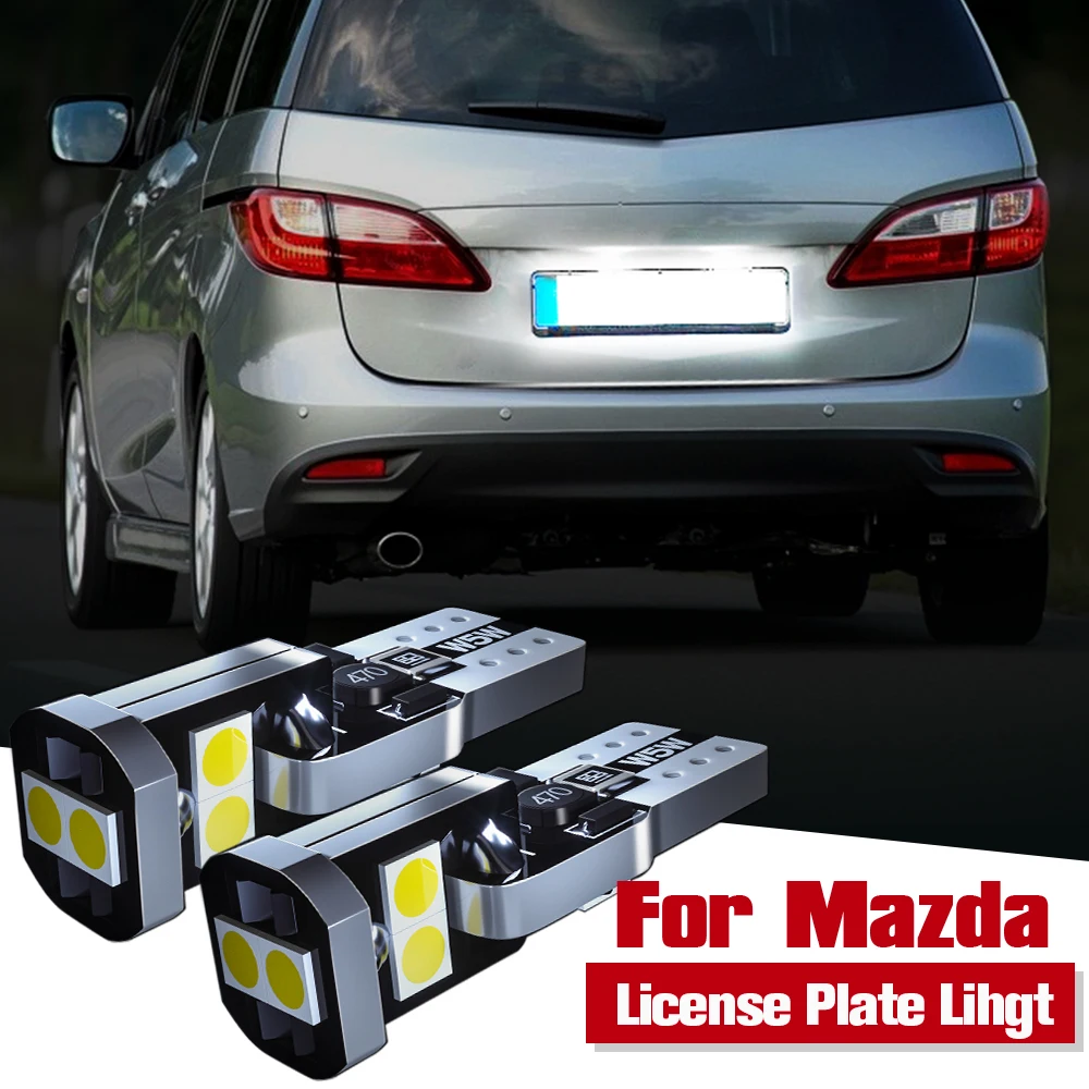 

2pcs LED License Plate Light Bulb W5W T10 For Mazda 2 DY DE DH DL DJ 3 BK BL BM BN 5 6 GG GH GJ CX-3 CX-5 CX-7 CX-9 MX-5 RX-8