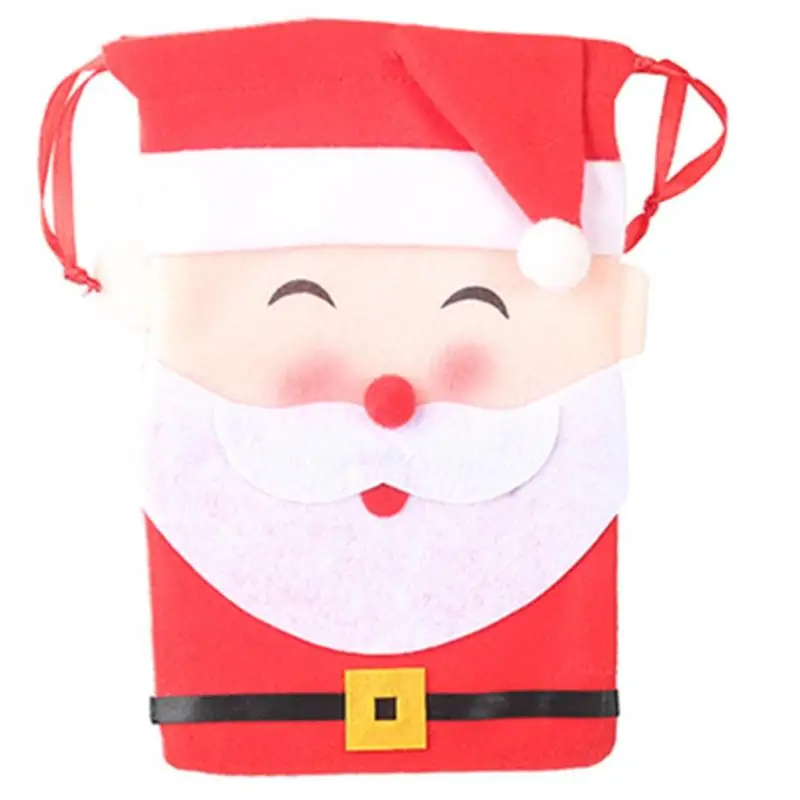 Рождественская Детская конфетная сумка из хлопка с Санта Клаусом, снеговиком, подарочная сумочка на Рождество, Детская сумка с кулиской, контейнер, органайзер, чехол - Цвет: 06