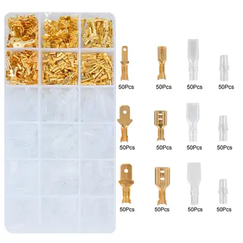

600Pcs Cold-Press Terminal Crimping Pliers Wire Stripper Terminal Clamp Crimping Pliers Inserted Spring Pin Pliers Set