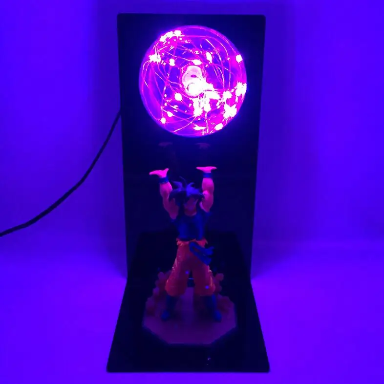 Аниме ночник Dragon Ball ночник Light Сон Гоку взрывные бомбы Luminaria светодиодный ночник для детей Dragon Ball лампа DBZ декоративный свет детский ночник ЕС США штекер - Испускаемый цвет: Фиолетовый