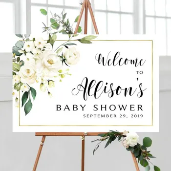 

Personalized Baby Shower Welcome Sign,Custom Blush Roses theme wedding welcome sign,Birthday Welcome Sign,Wedding Decor