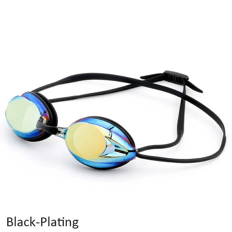 Лучшие плавательные очки, плавательные очки HD мужские и женские водонепроницаемые противотуманные очки для купальные принадлежности - Цвет: black plating