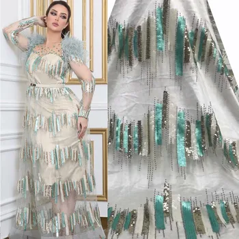 

Light green Lace Fabric High Quality Latest French Llace 2020 Stone Lace Embroidery Nigerian French Lace For African Wedding