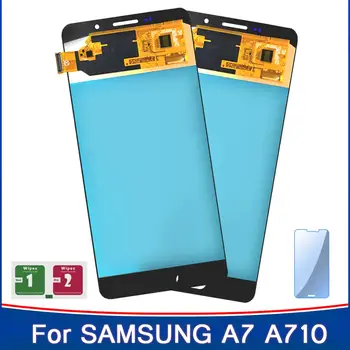 

2PCS A7 Super AMOLED Super AMOLED Display For Samsung Galaxy A7 2016 A710 A7100 A710F A710M LCD Touch Screen Digitizer Adjust