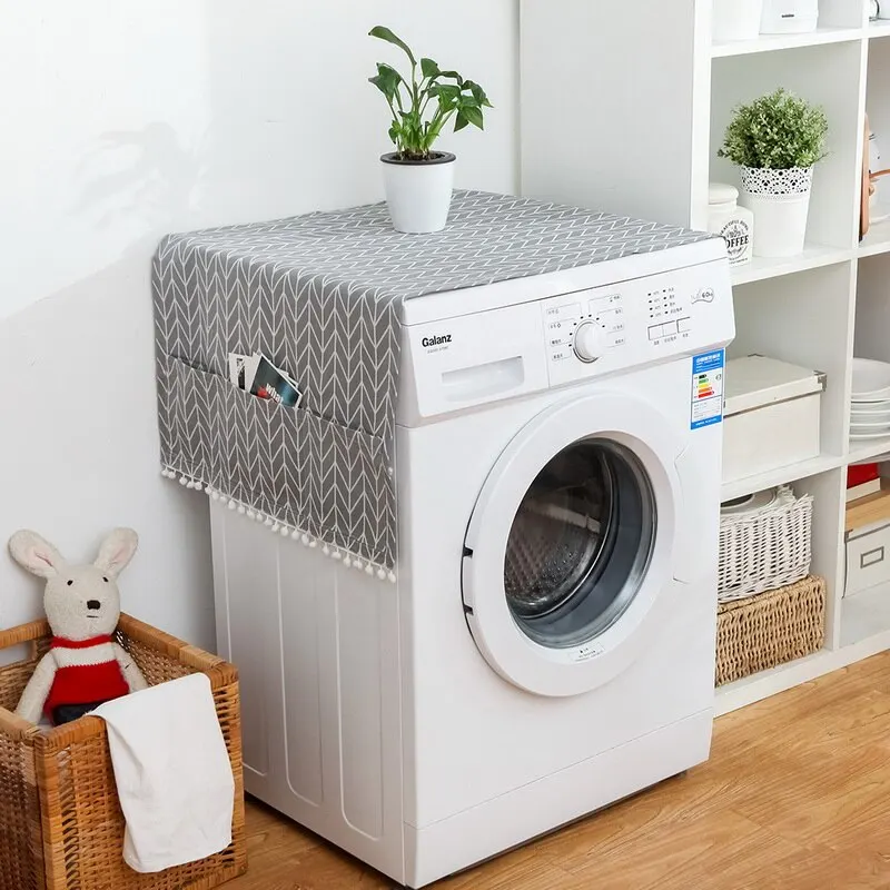 

Household Supplies Washing Machine Dustproof Cover Kitchen Refrigerator Covers With Storage Bag Home Decor Modern Style