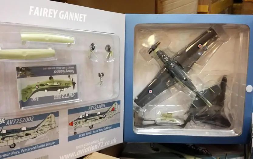 Британский FAIREY GANNET XA420/333 HMS ALBION 824 NAS 1957 1/72 diecast plane AV72