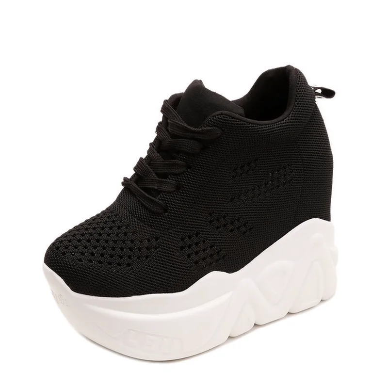 Sneakers women Spring women flats thick soled platform sneakers shoes female casual shoes lace up flats creepers K3-31