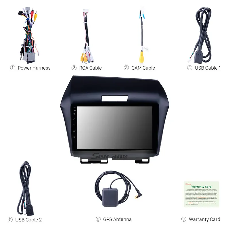 Seicane Android 8,1 9 дюймов 2Din gps мультимедийный плеер WiFi Автомагнитола для 2013 Honda Jade поддержка Carplay камера заднего вида цифровой ТВ