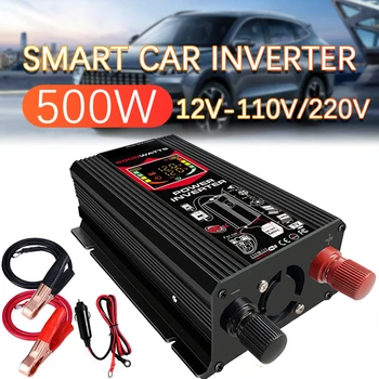 

500W 12V to 110V/220V Car Power Inverter Converter Converter Charger Adapter Inversor Dual USB Transformer Modified Sine Wave
