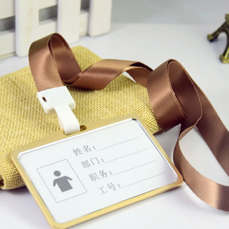Office Accessories Premium Elegant W/Lanyard Working Card Id Card Protection Badge Holder Card Cover