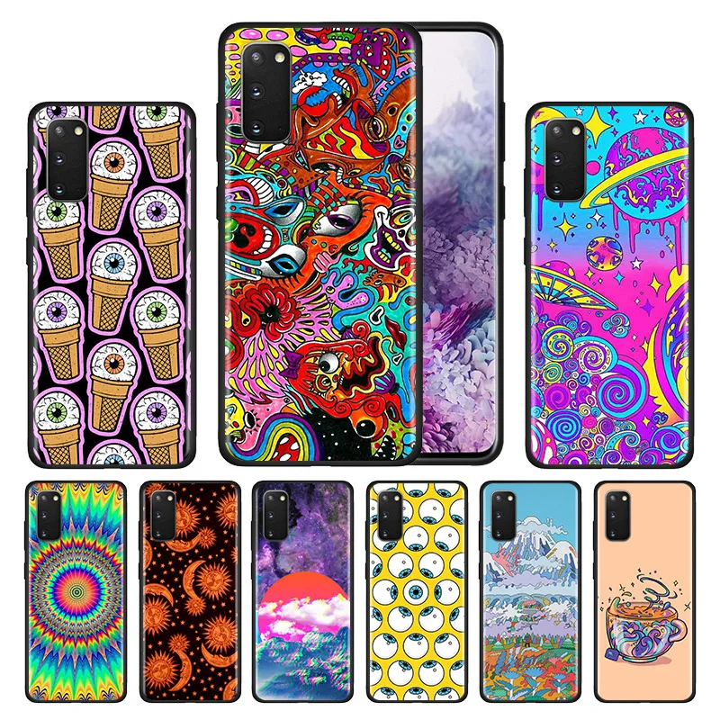 Силиконовый чехол Trippy Art для Samsung Galaxy S10 S10E S9 S8 S20 Ultra FE Plus S7 Edge|Бамперы| |