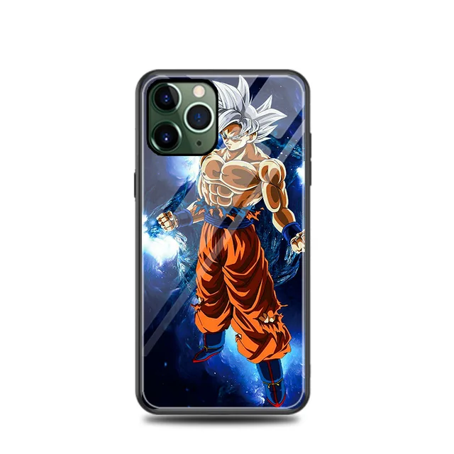 Iphone用強化ガラスシェル ドラゴンボールとアニメ付きスマートフォンケース513mini 13pro 11 12 13 Pro Max Xr X Xs Pro Max Se Action Figures Aliexpress
