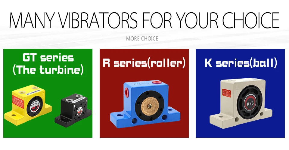Промышленный пневматический вибратор осциллятор шарикового типа K-series K8, K10, K13, K16, K20, K25, K30, K32, K36