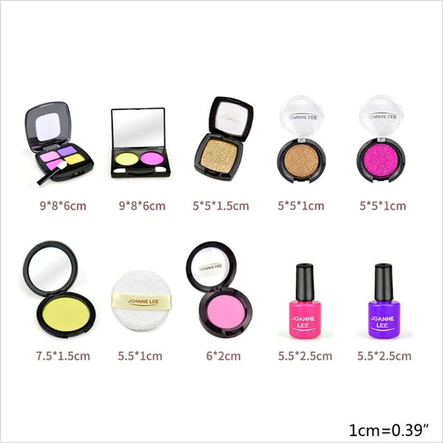 Girls Make Up Toy Set Pretend Play Princess Pink Makeup Beauty Safety Non-toxic 5