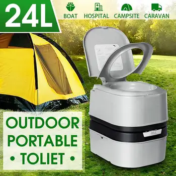 

24L Portable Toilet Camping Potty Loo Outdoor Camping Caravan RV Boat Picnic Fishing Festival Accessories Commode Movable Toilet