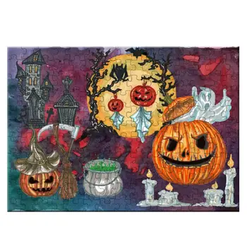 

1000PC Halloween Castle Pumpkin Puzzle Home Decoration Adult Puzzle Leisure Puzzle Gift novelty gag toys practical jokes xmas