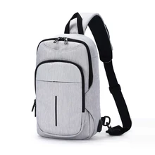 OZUKO Модная Портативная Водонепроницаемая Большая вместительная оксфордская ткань USB деловая нагрудная сумка через плечо для мужчин и женщин