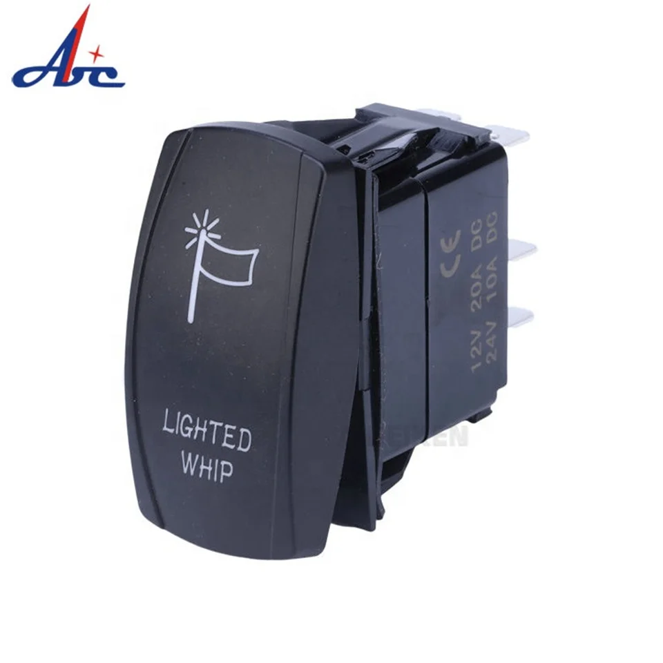 Lighted Whip Car Boat 5pin 12v Spst On Off Rocker Toggle Switch Marine