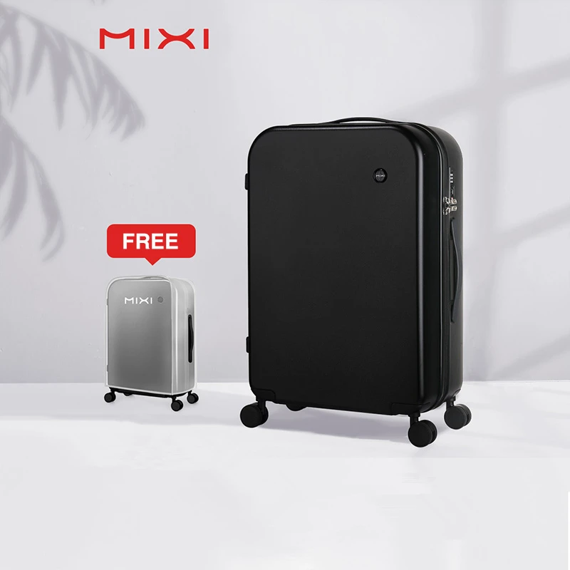 Travel-Suitcase Spinner-Wheels Rolling-Luggage Free-Cover Mixi Patent-Design Women PC
