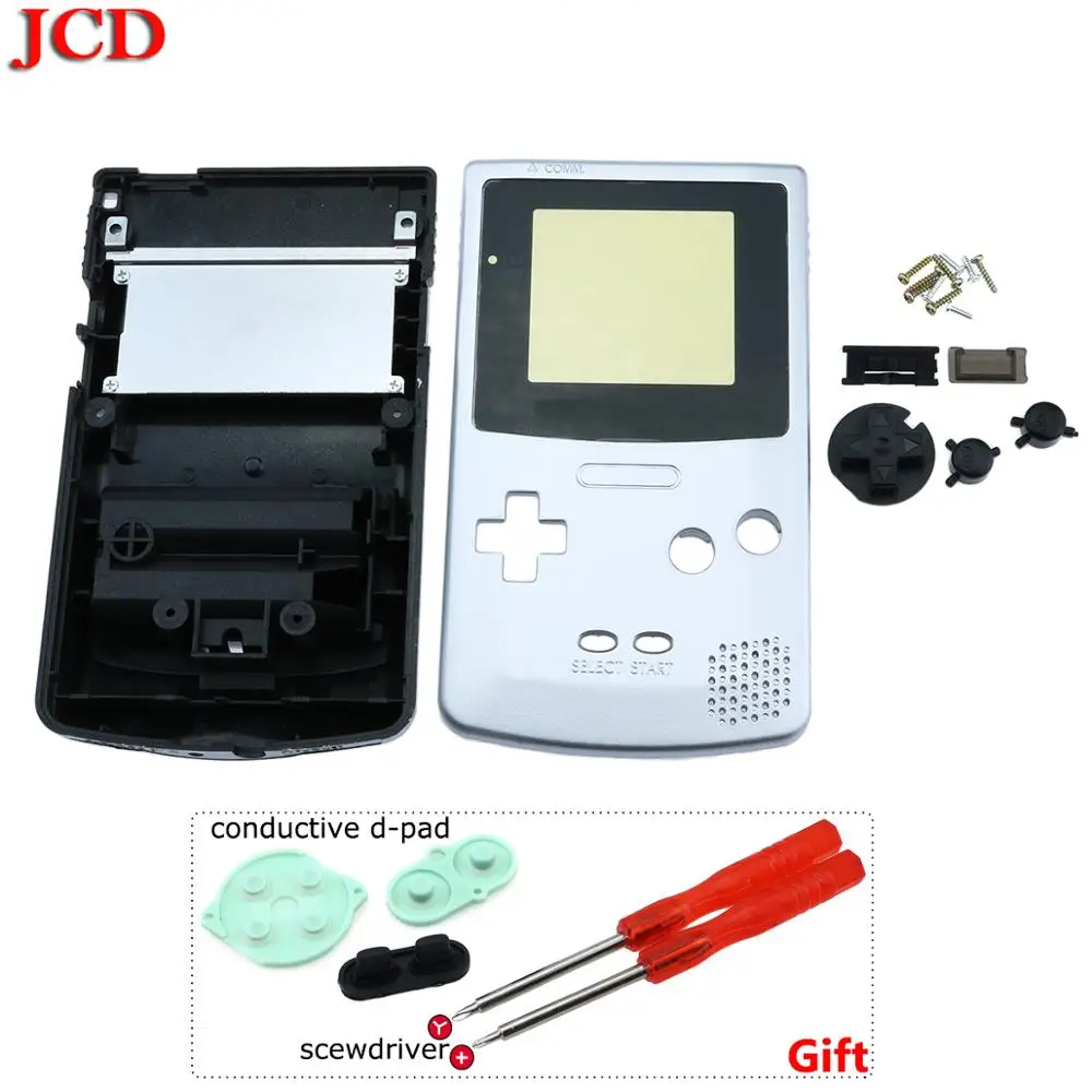 JCD новая крышка на запчасти для Gameboy полный корпус оболочка Крышка для nintendo Ремонт Часть корпус оболочка Пакет для GB проводящий d-pad