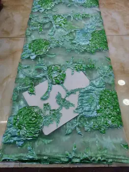 

2020 new african embroidered jacquard lace fabric with rose flower33054 fashionable nigeria french style lace fabric for party