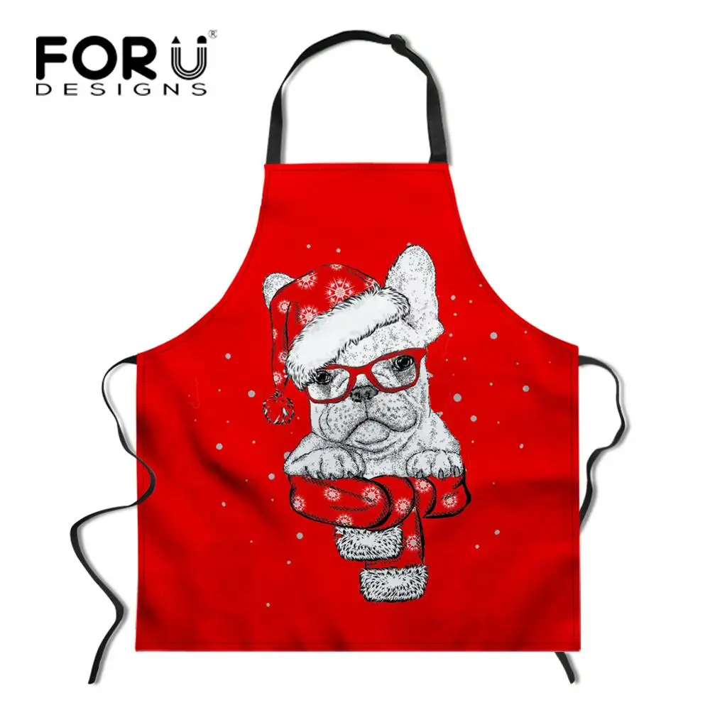 FORUDESIGNS Merry Christmas кухонные женские фартуки маслостойкие шеф-повара Pinafore барбекю вечерние Кухонный Фартук инструменты для уборки дома - Цвет: L285R