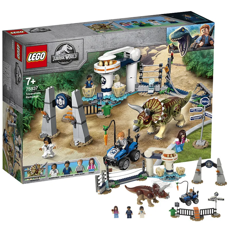 

July New Products Lego LEGO Jurassic World Series 75937 Runaway Triceratops Small Particles Building Blocks
