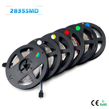 

RGB Led Strip Light DC12V Warm White Red Green Blue 2835SMD 5m/roll 60LEDs/m Flexible LED Lights Waterproof Tape Light Bar
