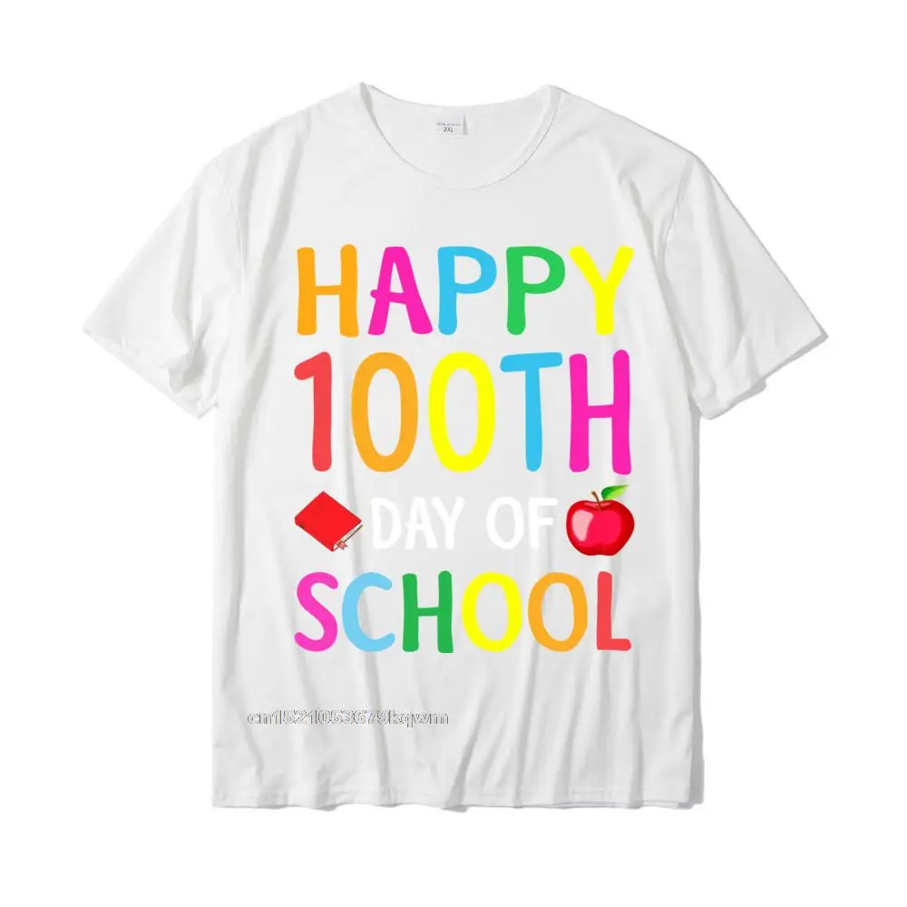 Group Round Neck Tshirts Fall Tops T Shirt Short Sleeve 2021 Newest 100% Cotton Design T-Shirt Slim Fit Mens Top Quality Happy 100th Day of School Teacher Student Long Sleeve T-Shirt__4646 white