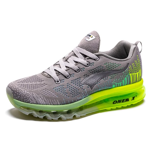ONEMIX подушки мужские кроссовки дышащие бегун спортивный кроссовки мужская уличная спортивная обувь для ходьбы - Цвет: gray-men