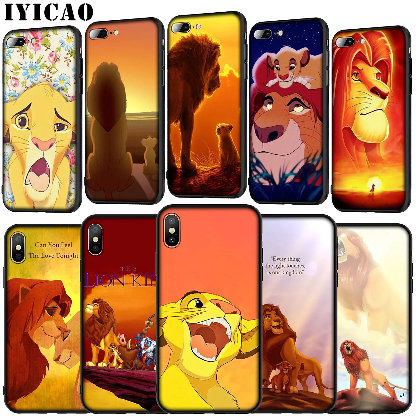 Мягкий силиконовый чехол IYICAO для iPhone 11 Pro XR X XS Max 6 6S 7 8 Plus 5 SE черный телефона из ТПУ |