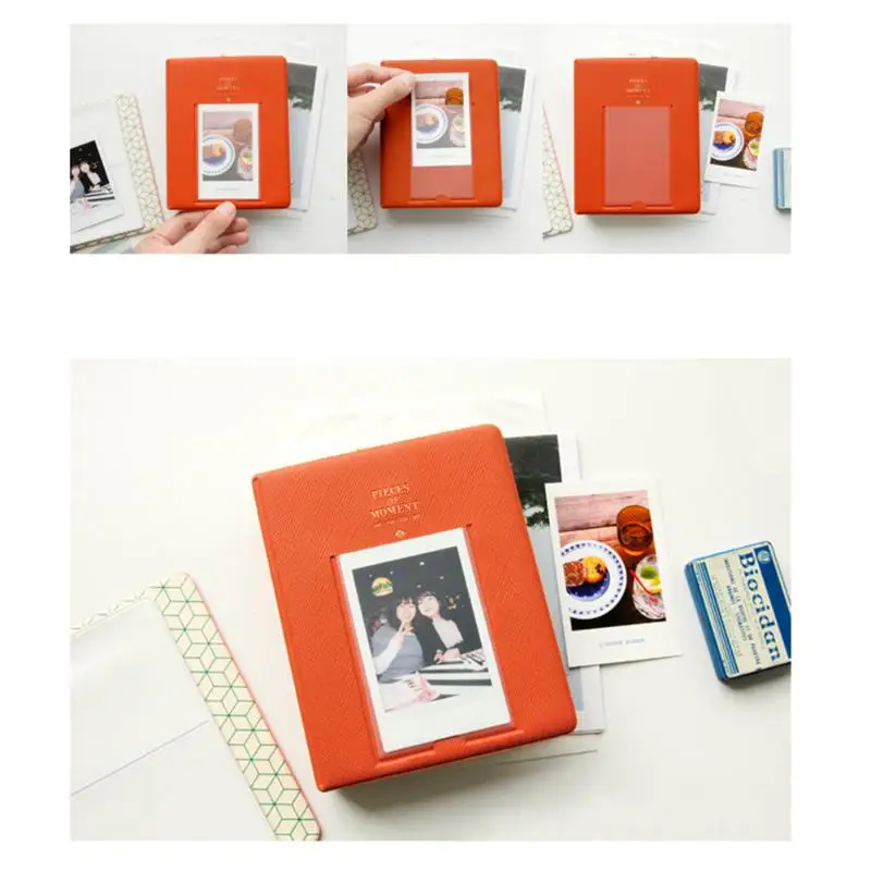 

64 Pockets PVC Album Case Storage Polaroid Photo For Credit Card Bank Card ID Card FujiFilm Instax Mini Film Random Color