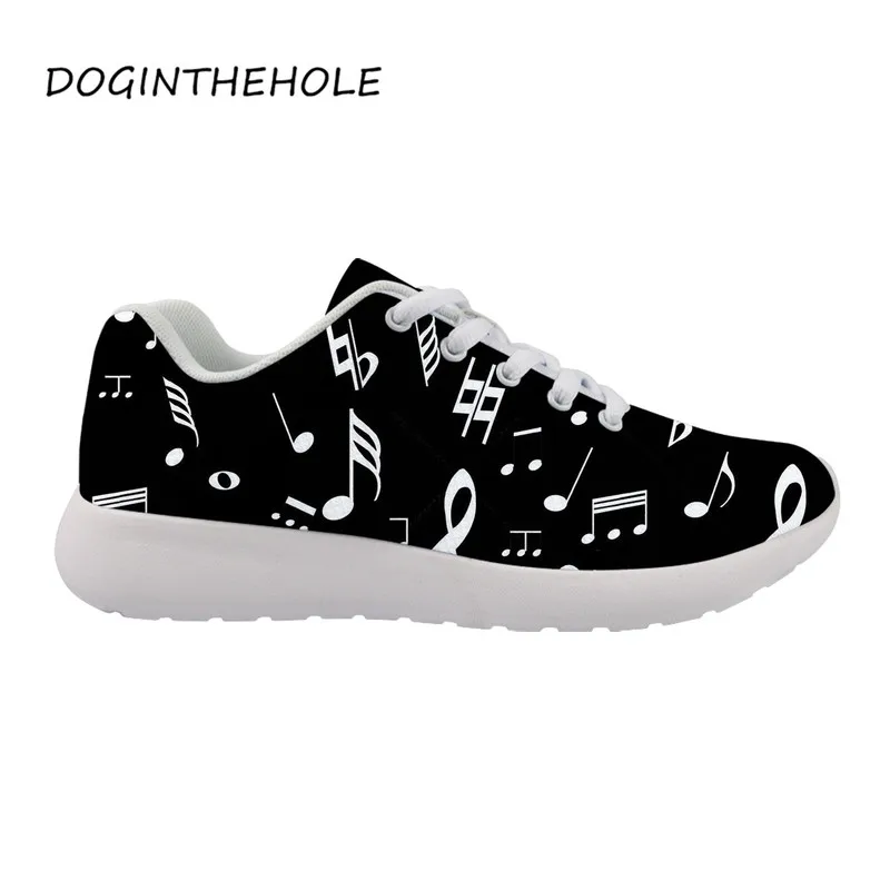 Customized Woman Casual Sneakers Note Printing Independent Design Women Breathable Rubber Sole Sport Shoes Zapatos De Mujer | Обувь