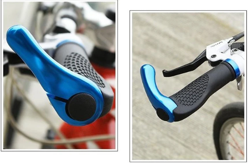 1 Pair MTB Ergonomic Mountain Bike Bicycle Grips Bar End Handlebar Grips Soft Rubber Push on Anti-Skid Parts Cycling Grips 