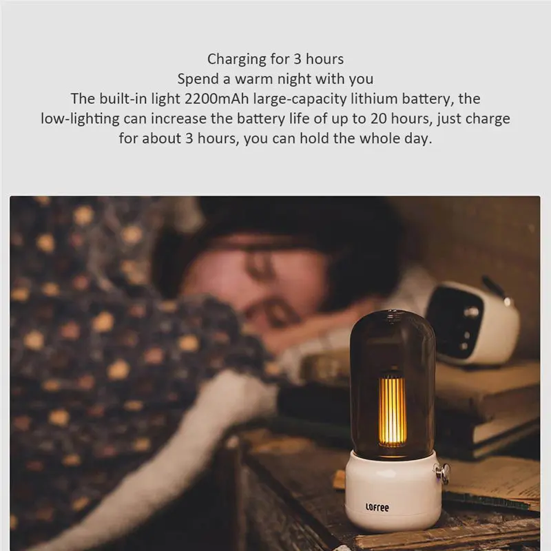 Xiaomi Mijia Lofree CANDLY Ретро светильник зарядка через usb/Подставка для зарядки двух светильник режимов теплый как никогда теплые окружающие ощущения