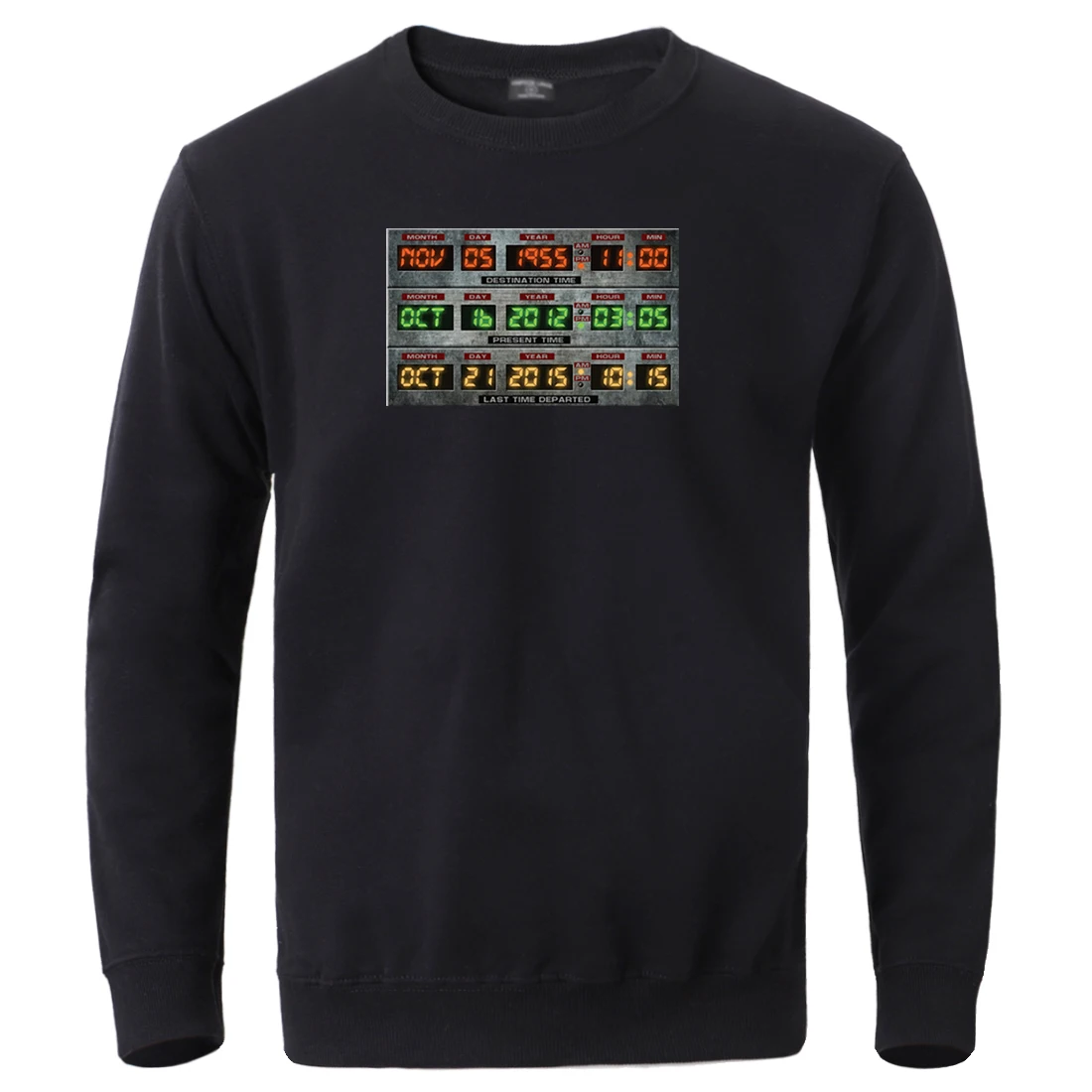 

Back to The Future Past Present And Future Hoodies Sweatshirts Male Casual Fleece Pullover Male Warm Winter Crewneck Streetwear