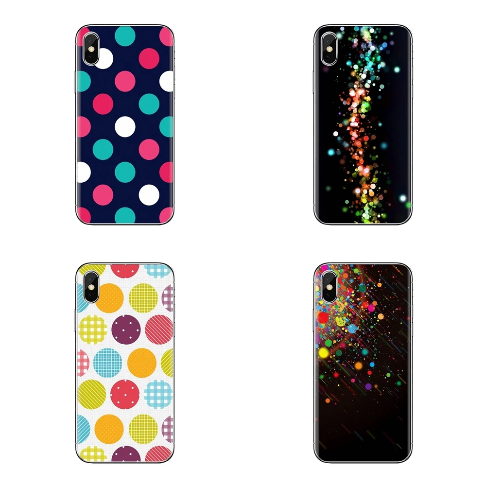 For Sony Xperia Z Z1 Z2 Z3 Z5 compact M2 M4 M5 E3 T3 XA Aqua LG G4 G5 G3 G2 Mini Love Color Dots Background TPU Transparent Case |