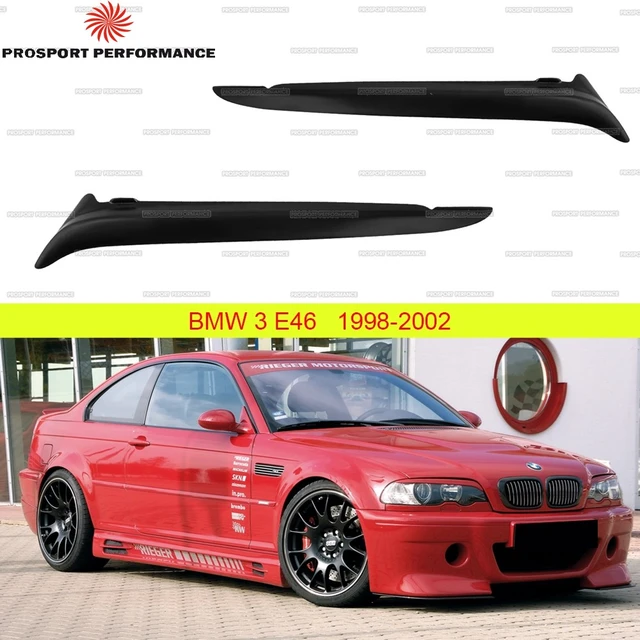 Headlight Covers Cilia Eyebrows Eyelids For Bmw E46 1998-2002 Abs