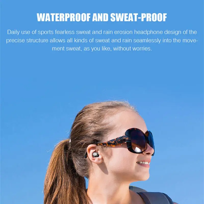 Bluetooth 5,0 беспроводные наушники F9 TWS Bluetooth беспроводные наушники беспроводная гарнитура для женщин и мужчин(сенсорный цифровой дисплей