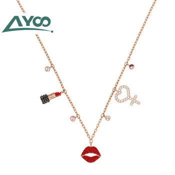 

AYoo Highest Quality SWA Lipstick Love Lips Women Pendant Necklace