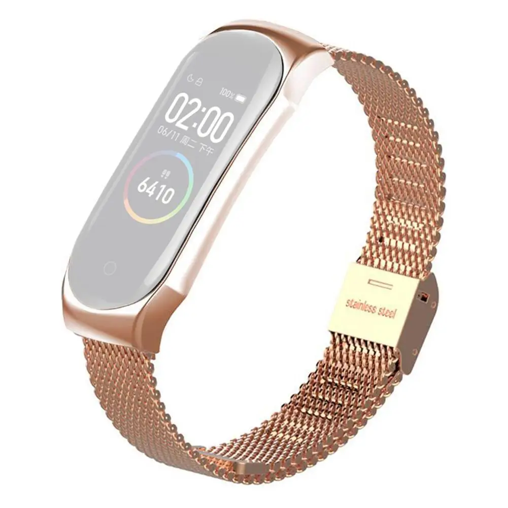 Миланский ремешок из нержавеющей стали сменный для умных часов Xiaomi MI Band
